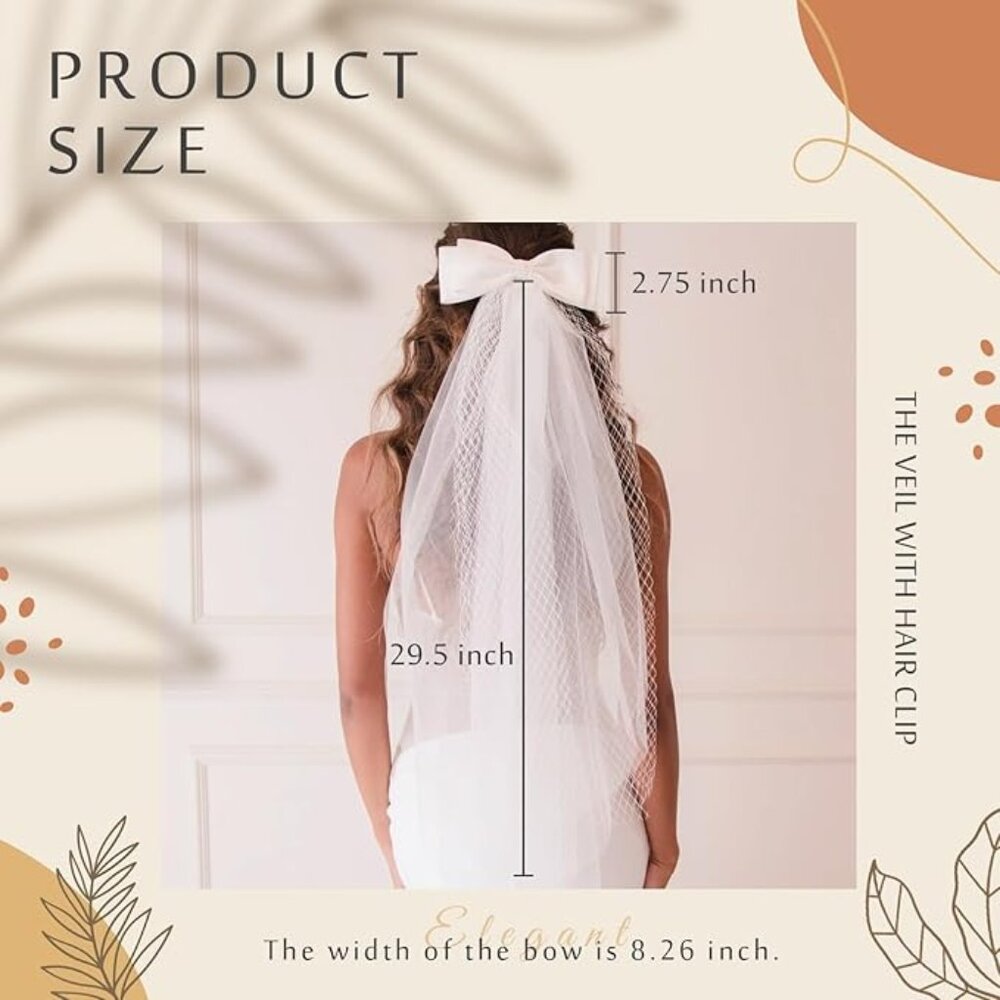 Bachelorette Party Bridal Veil with Bow